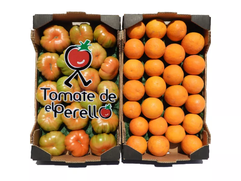 Caja Mixta 14,3 kg ( 4,3 kg tomates + 10 kg naranjas)